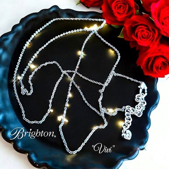 BRIGHTON "Vivi" Delicate Long Length Charm Necklace COCKTAIL HOUR CHIC - Picture 1 of 7